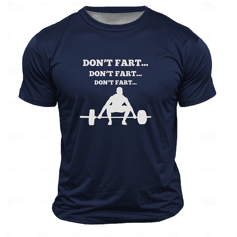 Men's Funny Dumbbell T Shirt Short Sleeve T shirt 3D Print Crew Neck Shirt Fashion Daily Street Daily Lake Blue Black White Summer Spring Clothing Apparel S M L XL XXL XXXL3