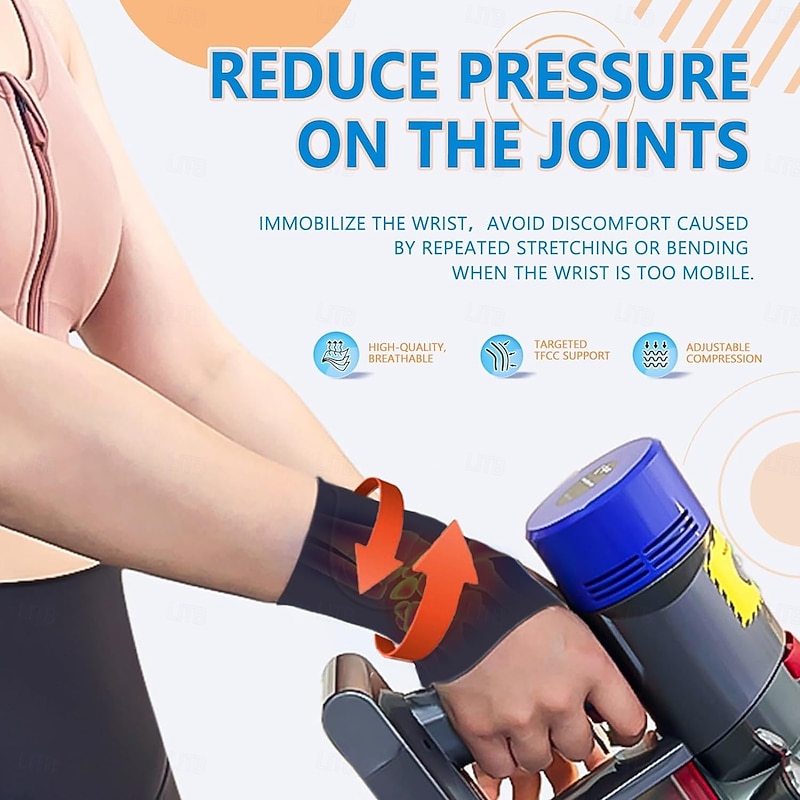 Wrist Brace Ulnar Wrist Brace Ultra-Thin Elastic for TFCC Tear,Wrist wraps Repetitive Wrist Use Injury,Support for Carpal Tunnel Pain Tendonitis Relief,Fits Both Wrists3