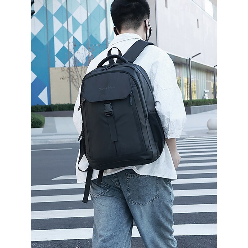 Men's Multi-Functional Waterproof Travel Backpack with Luggage Strap and Multiple Compartments – Ideal for Business, School, and Outdoor Adventures2