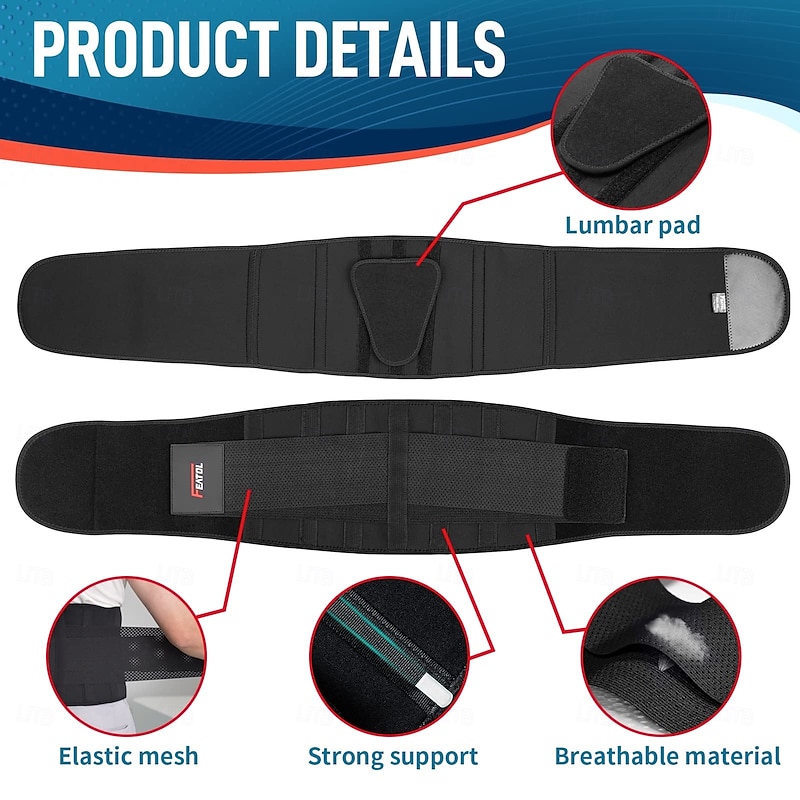 Lumbar Support Belt for Men Heavy Lifting Work, Back Brace for Lower Back Pain, Breathable Back Support Belt with Lumbar Pad for Scoliosis, Herniated Disc, Sciatica3