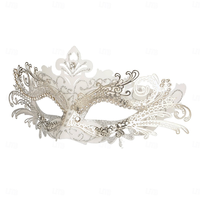 Queen Halloween Venetian Mask Columbina Phantom Of The Opera Carnival Mask Half Face Adults' Women's Halloween Carnival Mardi Gras Party Masquerade Carnival of Venice Easy Halloween Costumes Dress Up2