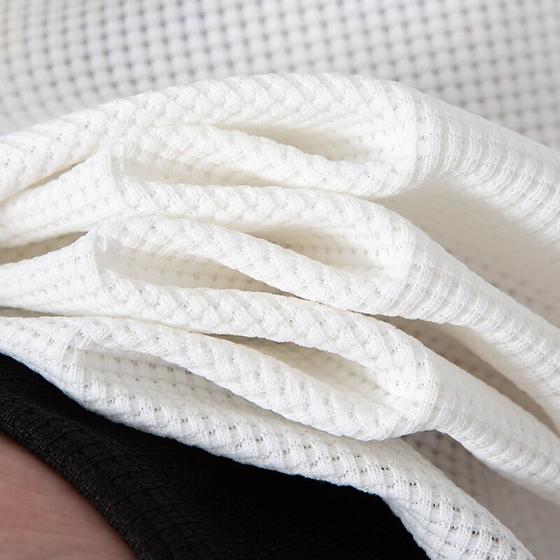 Men's Waffle T-shirt T Shirt Tee Top Long Sleeve Shirt Long Sleeve Banded Collar Spring &  Fall Color Block Daily Casual Street Style Zipper Pocket Outdoor Street Causal White Gray Orange Top Tee for3