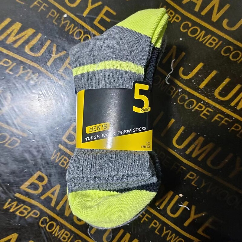 Men's 5 Pairs Multi Packs Socks Ankle Socks Crew Socks Running Socks Casual Socks Black Red Color Plaid / Striped / Chevron / Round Sports & Outdoor Daily Vacation Basic Medium Spring Fall Fashion3