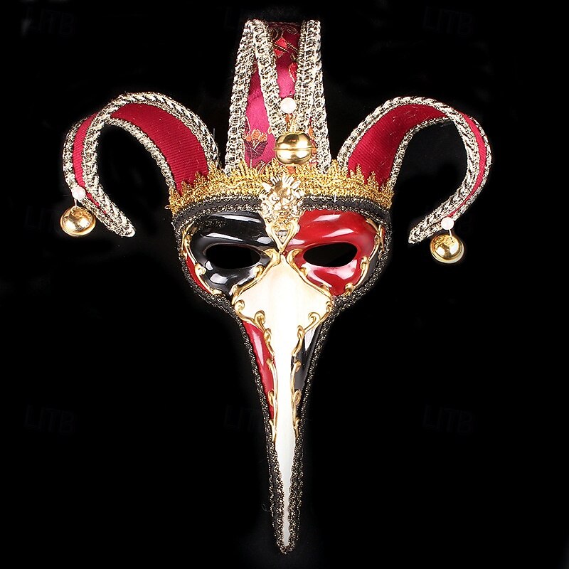 Bird Halloween Venetian Mask Pantalone Carnival Mask Half Face Adults' Men's Women's Halloween Carnival Mardi Gras Party Masquerade Carnival of Venice Easy Halloween Costumes Dress Up
