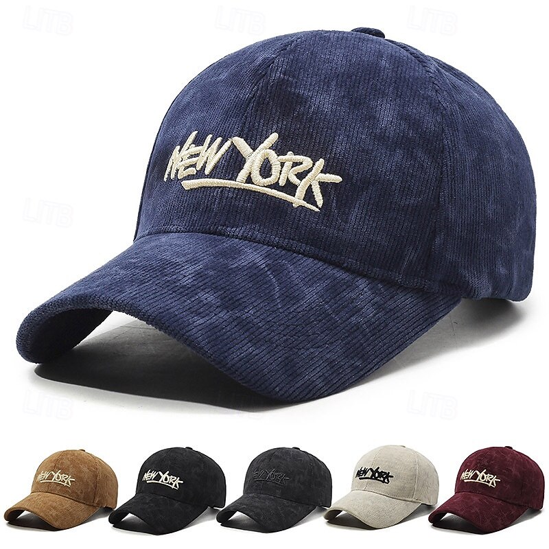 Men's Baseball Cap Sun Hat Trucker Hat Red Blue Polyester Adjustable Fashion Daily Wear Festival Pattern Embroidered Outdoor Casual / Daily