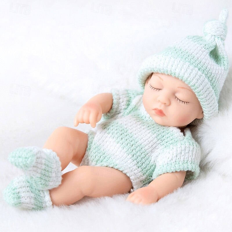 7inch/18cm New Realistic Rebirth Soft Doll And Mini Sleep Of Clothes Christmas Gift Halloween Gift4