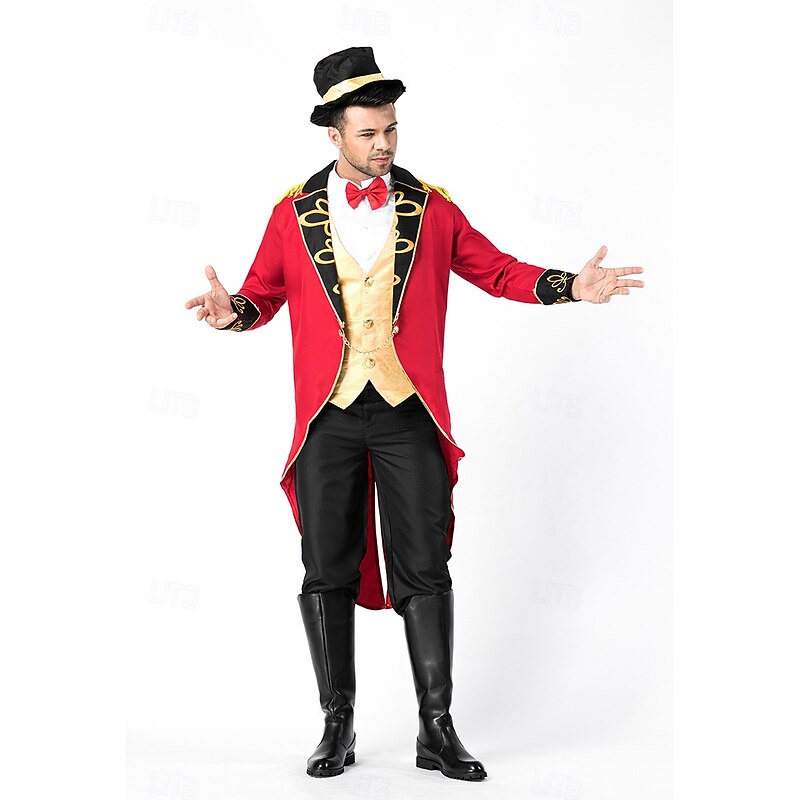 Tamer Halloween Outfits Costume Circus Jacket Carnival Costume Adults' Men's Halloween Carnival Mardi Gras Performance Party Club Easy Halloween Costumes Dress Up2
