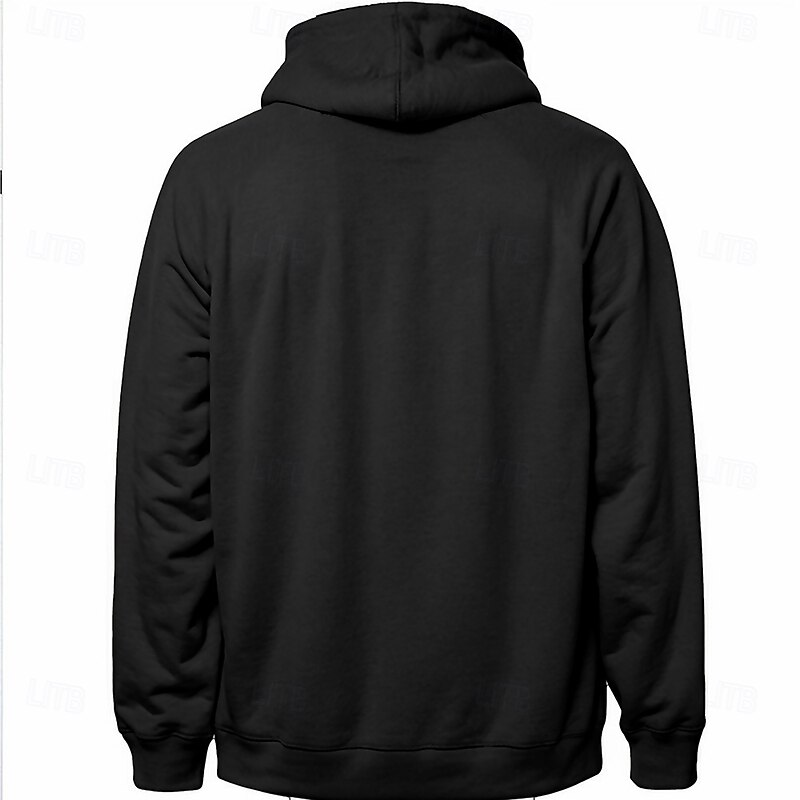 Men's Footprint / Paw Viking Hoodies Sweatshirt Fashion Cool Long Sleeve Crew Neck Party Holiday Streetwear Black Blue Drawstring Fall Winter Designer3