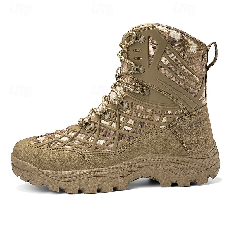Men's Tactical Camo Outdoor Boots with Non-Slip Sole and Reinforced Support – Durable Lace-Up Hiking & Hunting Footwear3