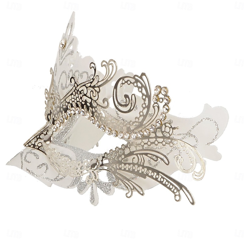 Queen Halloween Venetian Mask Columbina Phantom Of The Opera Carnival Mask Half Face Adults' Women's Halloween Carnival Mardi Gras Party Masquerade Carnival of Venice Easy Halloween Costumes Dress Up3