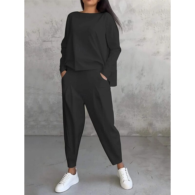 Women's Two-Piece Casual Sweatshirt and Joggers Set Spring Autumn Relaxed Fit Lounge Wear Fall Winter3