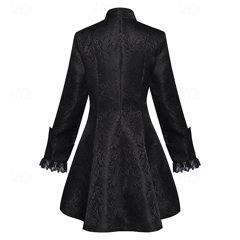 Punk & Gothic Medieval Renaissance Coat Jacket Tailcoat Prince Gentleman Fancy Dress Women's Royal Steampunk Halloween Masquerade Event / Party Masquerade Adults' Coat3