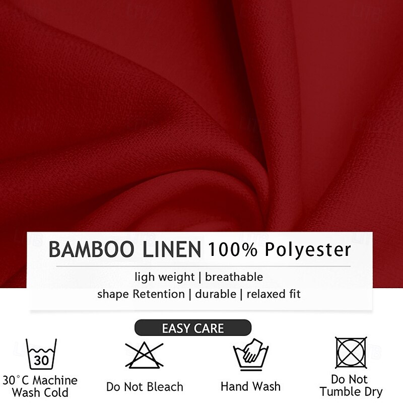 Men's Floral Shirt Button Up Shirt Henley Shirt Long Sleeve Vintage Casual Vacation Daily Beach Wear Summer Spring Fall Collarless V Neck 3D Print Buttons Red3