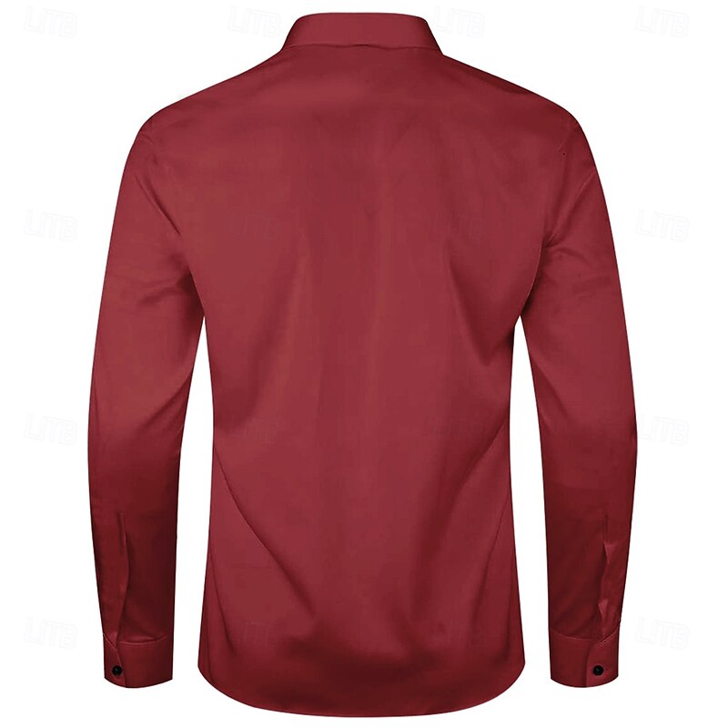 Men's Grimace Button Up Shirt Long Sleeve Fashion Casual Dark Party Evening Wear Street Daily Fall Winter Spring & Summer Shirt Collar Button Up 3D Print Wine2