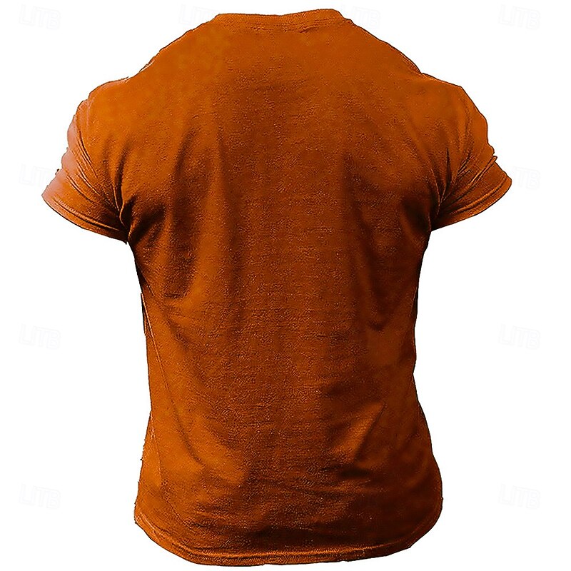 Thanksgiving Day Men's Funny Turkey T Shirt Short Sleeve T shirt 3D Print Crew Neck Shirt Fashion Athleisure Street Sports Outdoor Daily Black Red Orange Summer Spring Clothing Apparel S M L XL XXL2