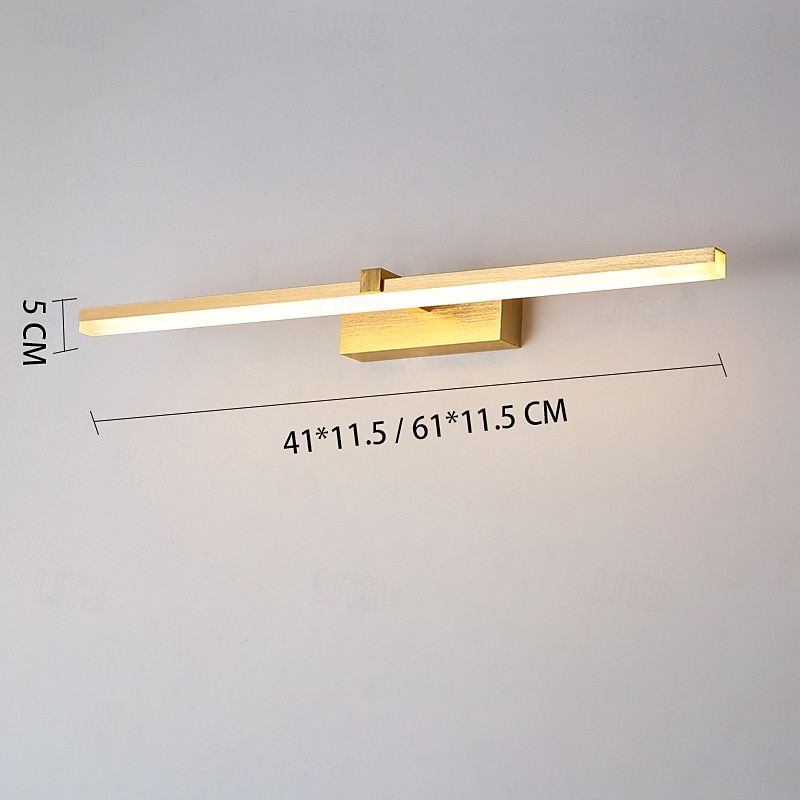 Golden LED Wall Light Sconces Bath Lamp for Bathroom Make-up Cabinet Washbasin Corridor Dressing Table Painting Hotel Toilette 85-265V4