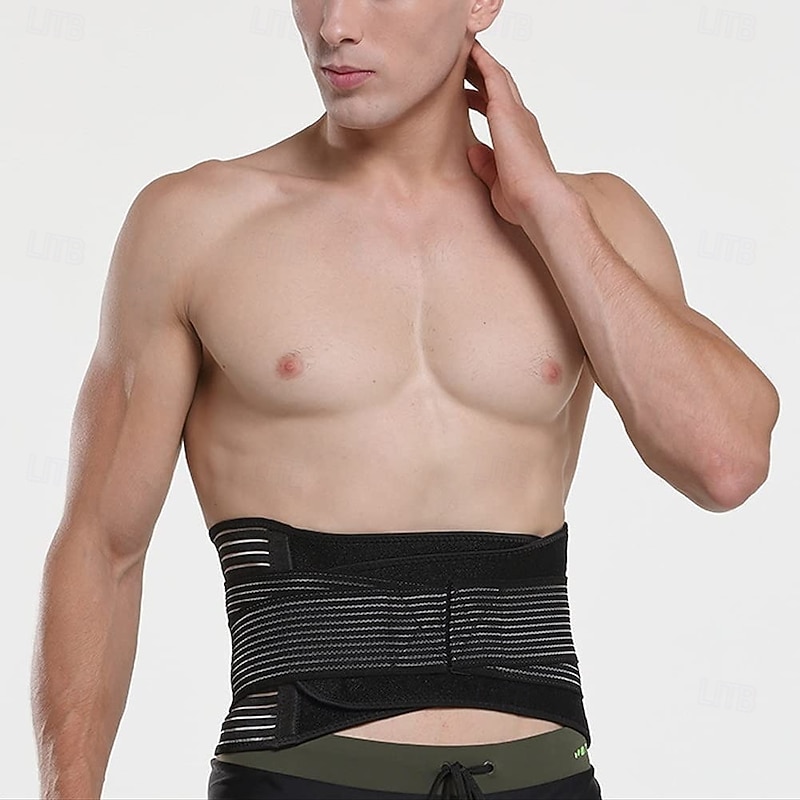 Back Support for Men Adjustable Lower Back Lumbar Support Belt Breathable Support Straps with 8 Braces for Sports Heavy Lifting Slimming3