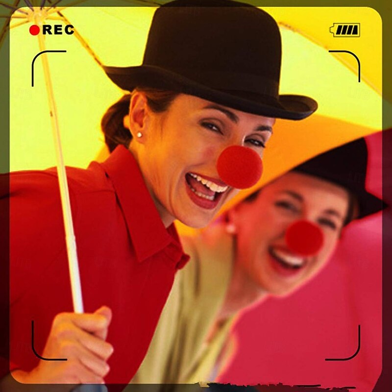 35 PCS Clown Red Nose Bulk Joker Clown Circus Adults' Men's Women's Funny Costume Performance Party Halloween Carnival Easy Carnival Costume