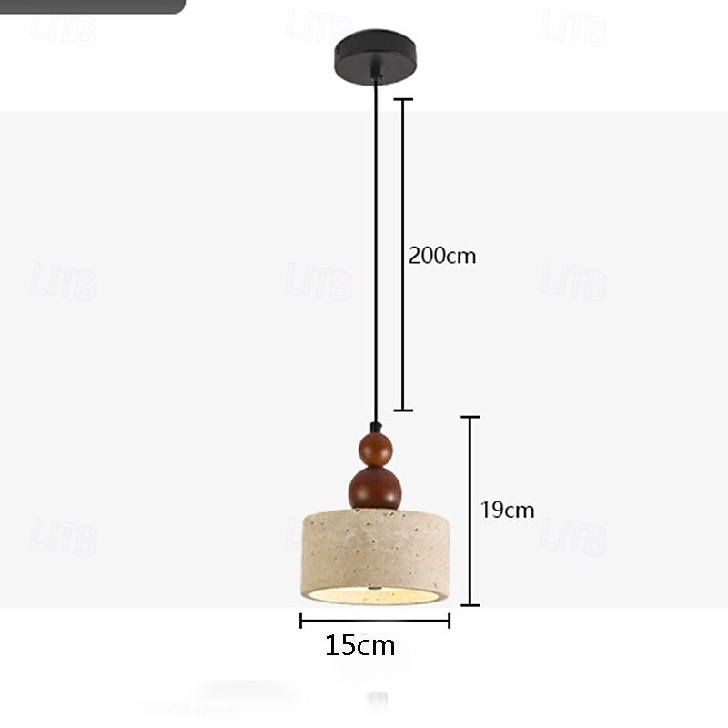 Wabi-Sabi Natural Stone Shade Pendant Light Lantern Design Painted Finishes Modern Pendant Light 110-240V4