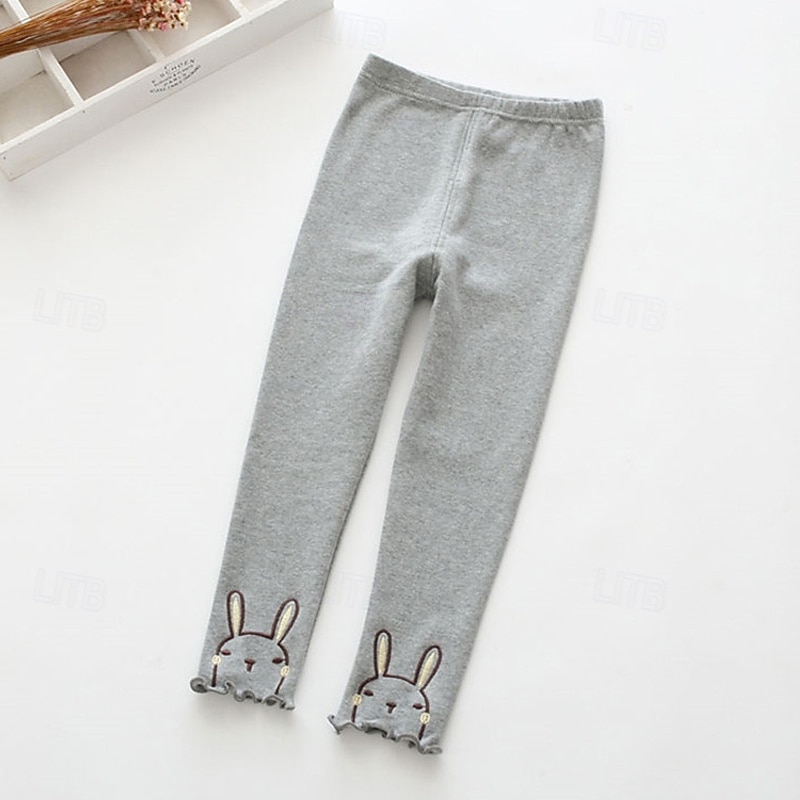 Kids Girls' Leggings Animal Daily School 4 years+ Spring Black White Pink4