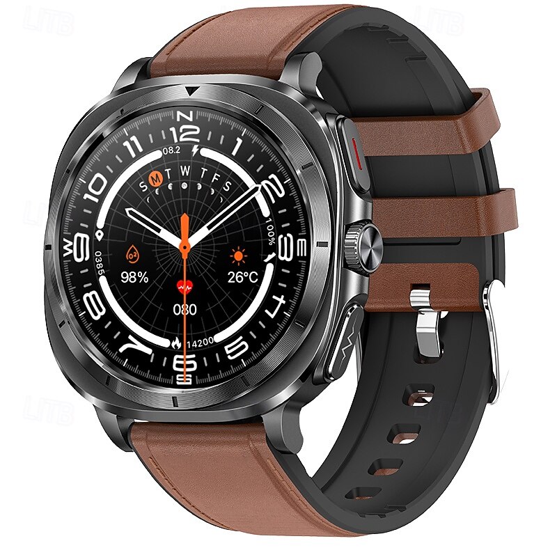 iMosi ET492 Smart Watch 1.43 inch Smartwatch Fitness Running Watch Bluetooth ECG+PPG Temperature Monitoring Pedometer Compatible with Android iOS Women Men Hands-Free Calls Waterproof Media Control3