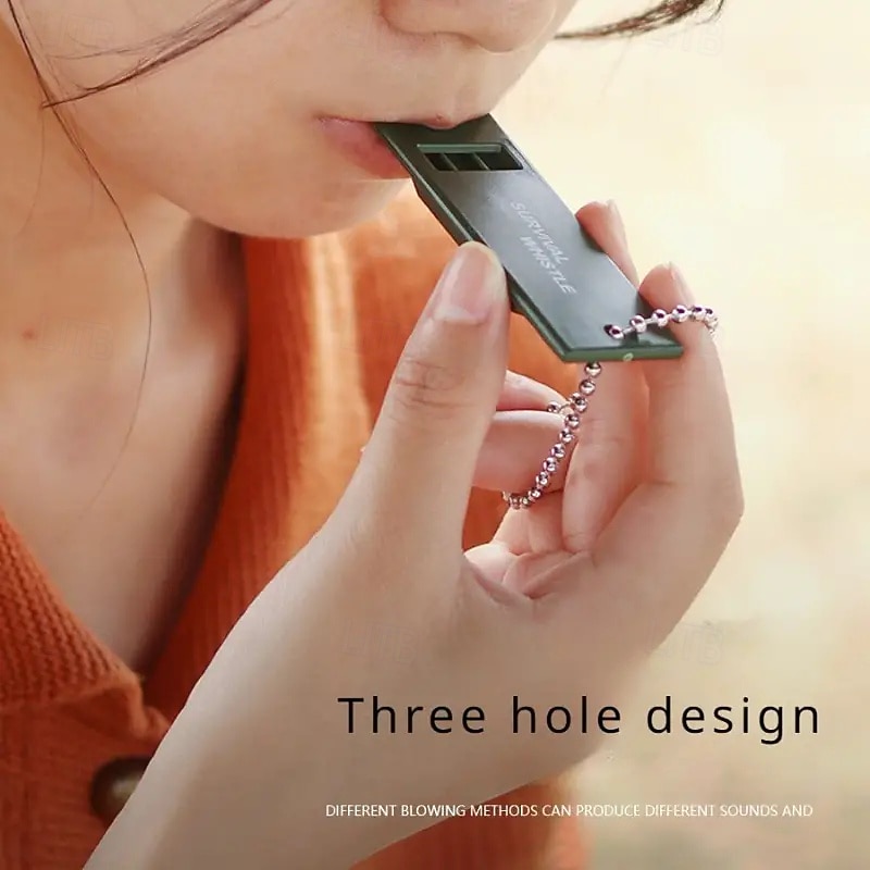 3PC Treble Tri-Band Survival Whistle - Durable PP material suitable for outdoor hiking and camping emergencies suitable for carrying2