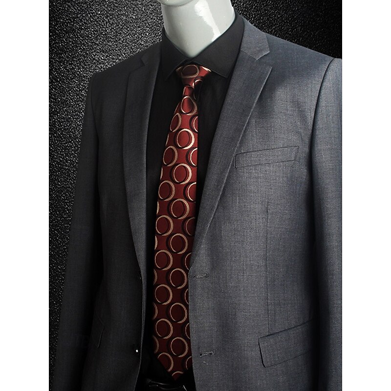 Men's Classic Faux Silk Ties with Zip Style – Assorted Patterned Neck Ties Set for Formal and Business Attire3