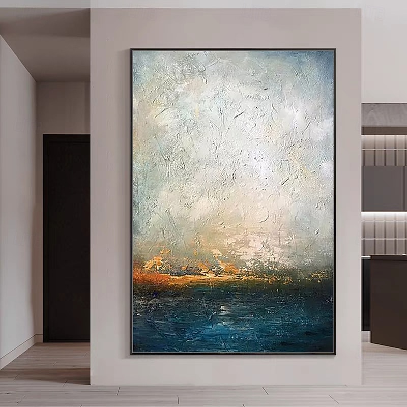 Mintura Handmade Texture Abstract Oil Paintings On Canvas Modern Wall Art Room Decoration Picture For Home Decor Rolled Frameless Unstretched Painting