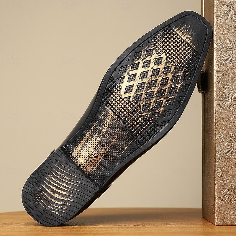 Men's Multicolor Brogue Oxford Shoes – Brown, Beige, and Orange Faux Leather Design with Wingtip Detailing, Perfect for Formal and Casual Occasions4