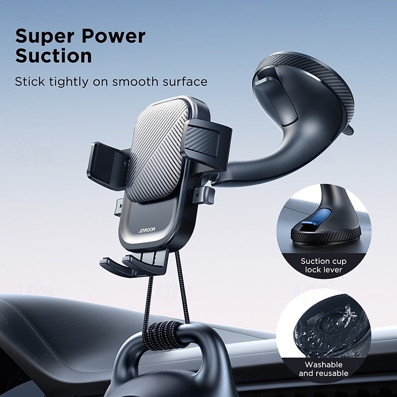 Dashboard Phone Holder Phone Mount for Car Windshield Buckle Type Suction Cup Phone Holder for Car Compatible with All Mobile Phone Phone Accessory