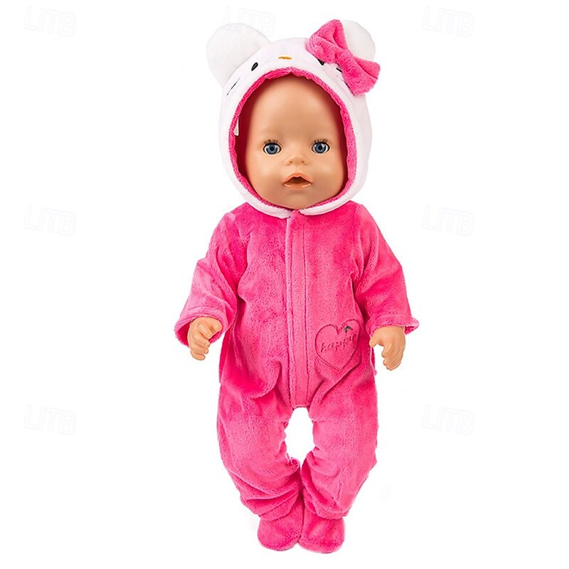 Suit Shoes Dolls Outfit For 18 inch 43cm Baby Doll Cute Jumpers Rompers Doll Clothes3