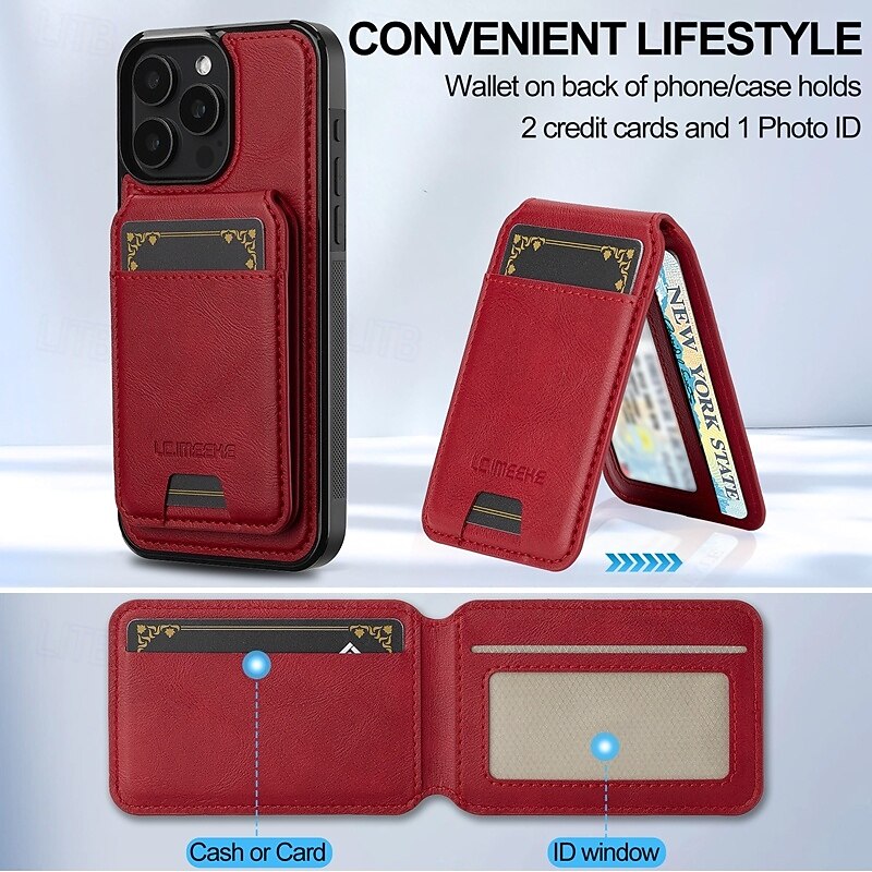 Phone Case For iPhone 17 Pro Max 17 Air 16 15 14 Pro Max Plus 13 12 11 Pro Max Mini Back Cover with Stand Holder Magnetic Card Slot Retro TPU PC2