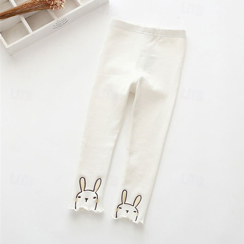 Kids Girls' Leggings Animal Daily School 4 years+ Spring Black White Pink2