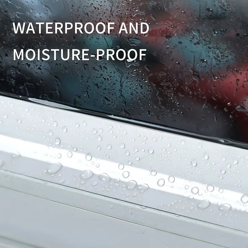 1 Roll Window Windproof Tape For Window Sealing High Viscosity And Thickening Without Leaving Any Tape Cloth-based Tape For Cold And Waterproof Gap 5cm*5m/1.97*196.8in4