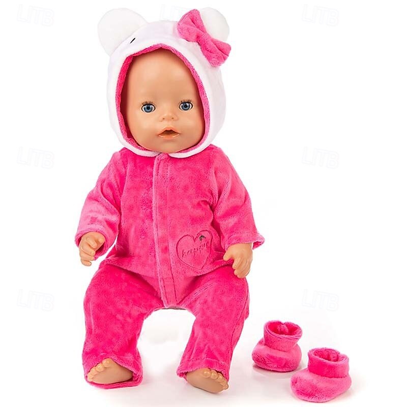 Suit Shoes Dolls Outfit For 18 inch 43cm Baby Doll Cute Jumpers Rompers Doll Clothes2