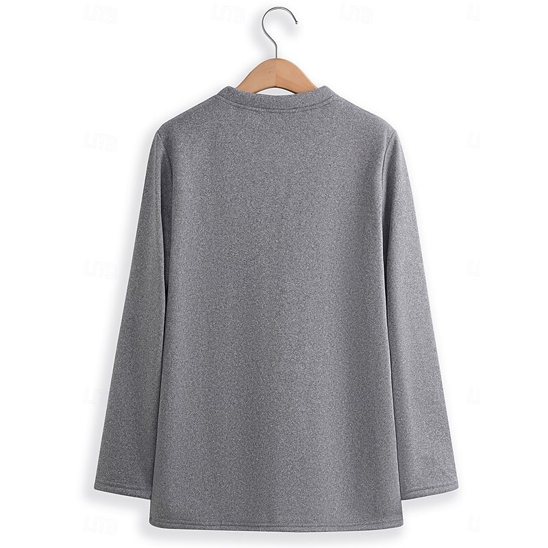 Women's Pajamas Set Fleece Lined 2 Pieces Sweatshirt Tracksuits Fleece Pants Long Sleeve Crew Neck Daily Letter Drawstring Print Casual Dark Pink Blue Gray Fall Regular Fit2