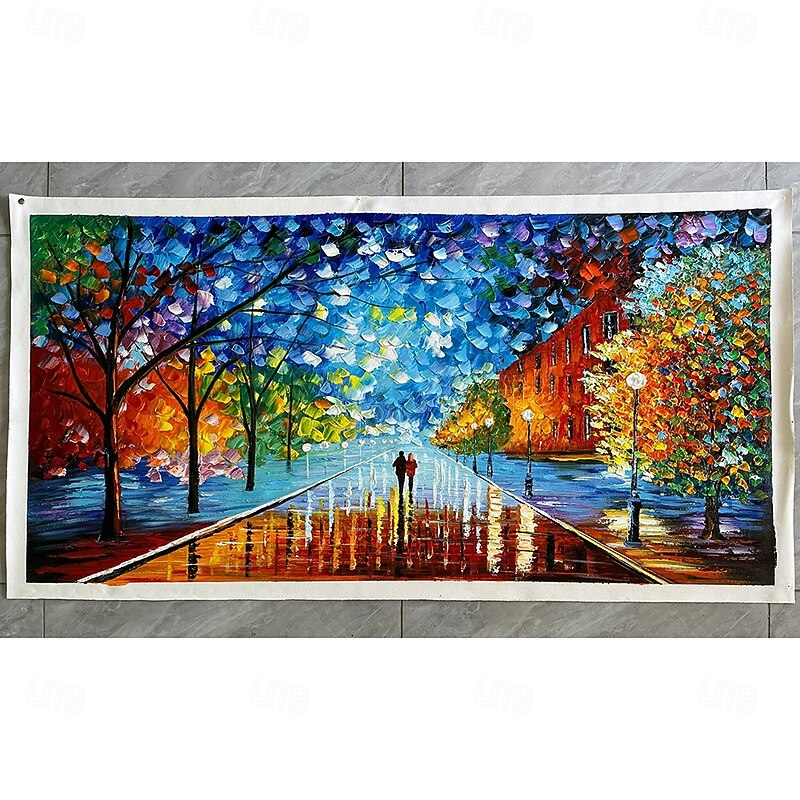 Mintura Handmade Texture Abstract Landscape Oil Paintings On Canvas Wall Art Decoration Modern Abstract Picture For Home Decor Rolled Frameless Unstretched Painting3