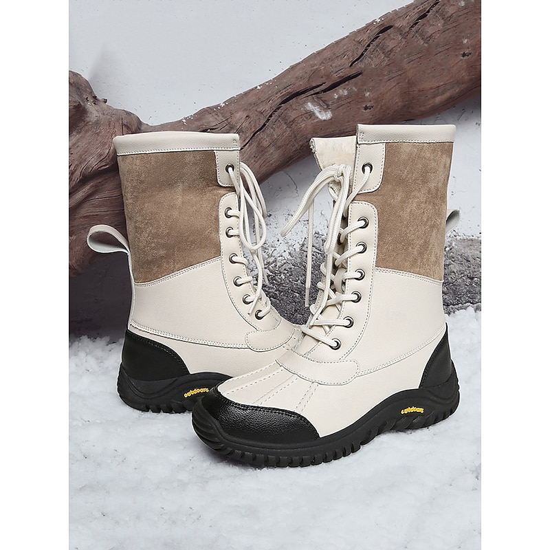 Women's Winter Lace-Up Snow Boots - Faux Fur Lined Waterproof Insulated Boots for Outdoor Adventures3