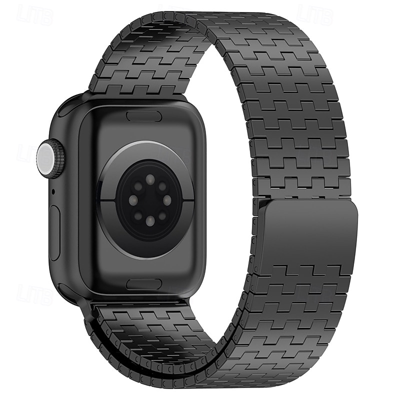 Solo Loop Compatible with Apple Watch band 38mm 40mm 41mm 42mm 44mm 45mm 49mm Magnetic Clasp Adjustable Stainless Steel Strap Replacement Wristband for iwatch Ultra 2 Series 9 8 7 SE 6 5 4 3 2 13