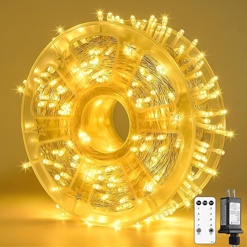 LED String Lights with 13-Key Remote Control, Warm/Cold White & Purple 50m-100m 400-800 LEDs String for Christmas Holiday Party Lights Decoration2