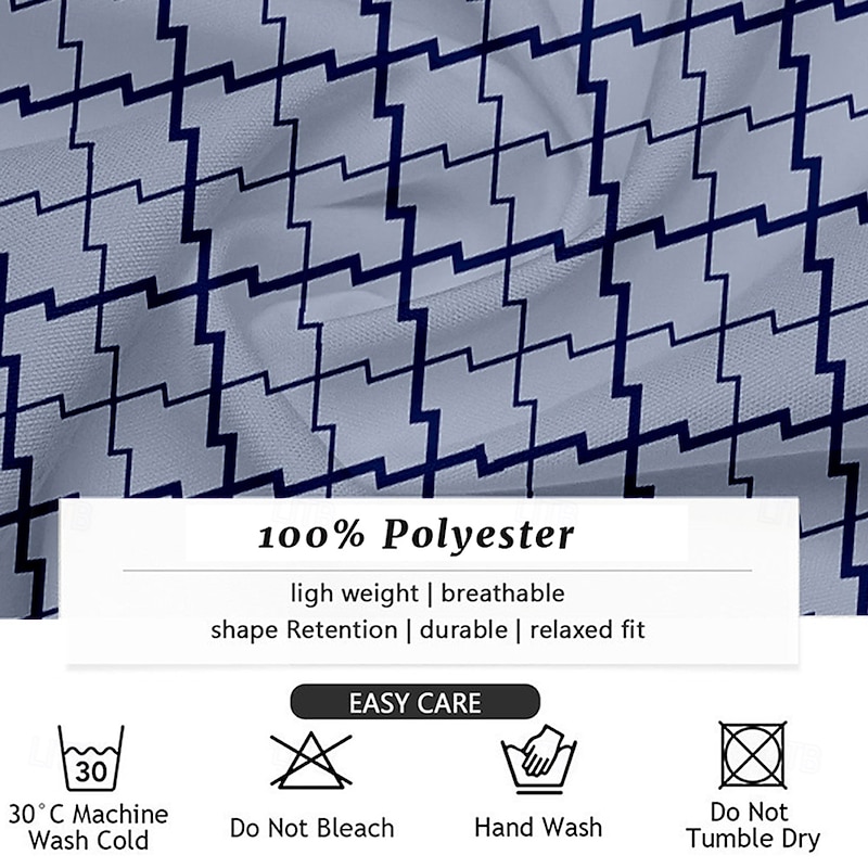 Men's Plaid Geometic Shirt Dress Shirt Button Up Shirt Long Sleeve Casual Fashion Casual Formal Party Daily Spring Fall Turndown Gray3