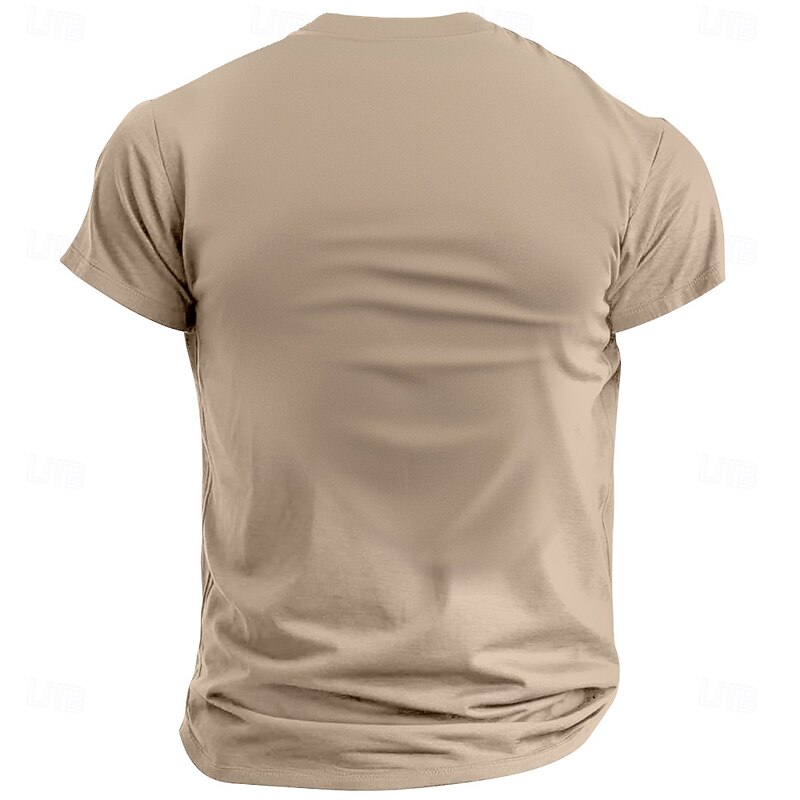 Men's Duck Letter Print T Shirt Short Sleeve T shirt 3D Print Crew Neck Shirt Fashion Athleisure Street Sports Outdoor Daily Light Brown Summer Spring Clothing Apparel S M L XL XXL XXXL2