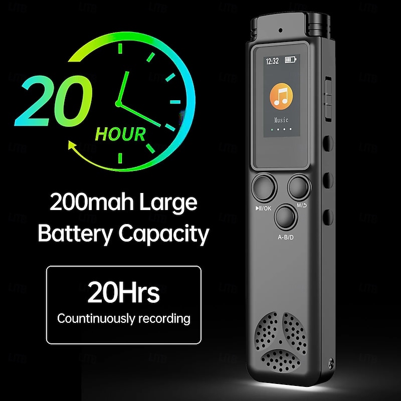 K96  Digital Voice Recorder Voice Activated Audio Recording Noise Reduction with Playback MP3 Music Player 280hrs Recording4