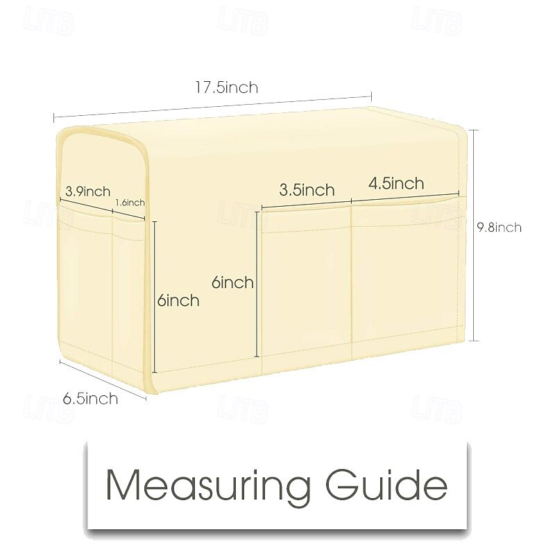 Recliner Narrow Linen Armrest Covers for Living Room Anti-Slip Sofa Arm Protector for Dogs, Cats, Pets Armchair Slipcover for Couch with 4 Pockets for TV Remote Control, Phone, Set of 23