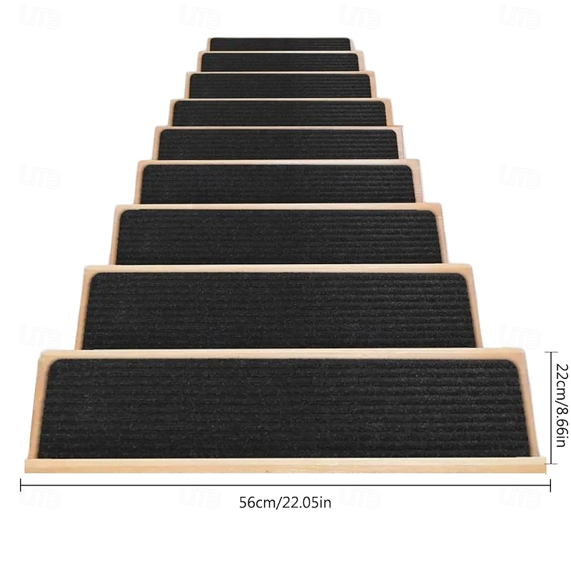 10pcs Non Slip Outdoor Stair Treads 6x24 Black Pre-Cut 80 Grit Anti Slip Grip Tape Non Skid Heavy Duty Traction Adhesive Step Stripes For Staircase Skateborad And Deck2