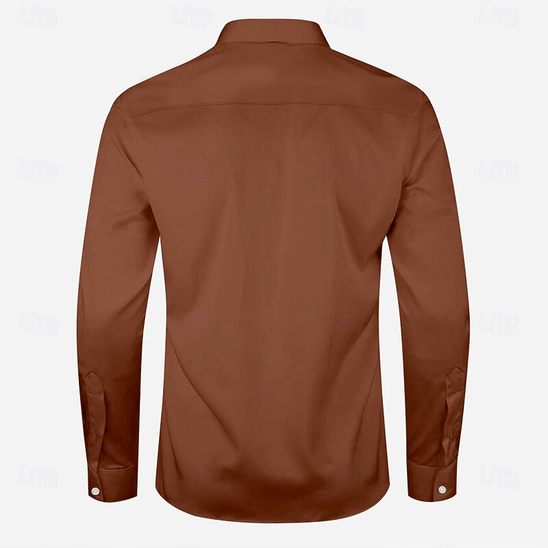 Men's Cowboy Western Shirt Button Up Shirt Cowboy Shirt Long Sleeve Vintage Western Outdoor Street Dailywear Spring Fall Winter Turndown Collared Shirts 3D Print Brown2