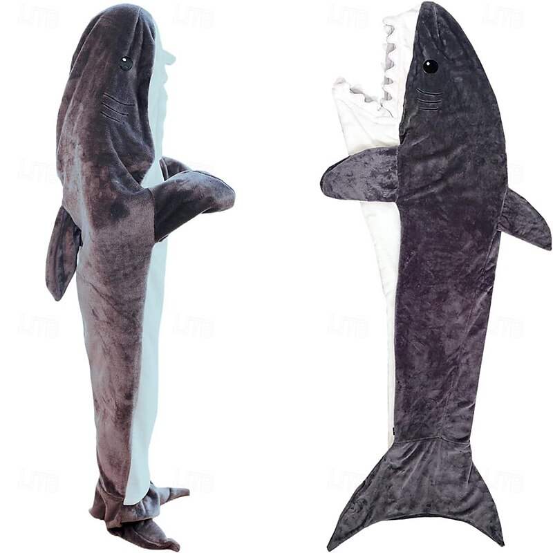 Adults' Animal Onesie Costume Shark Cartoon Onesie Pajamas Kigurumi Pajamas Charm Funny Costume For Men and Women Carnival Masquerade Cartoon