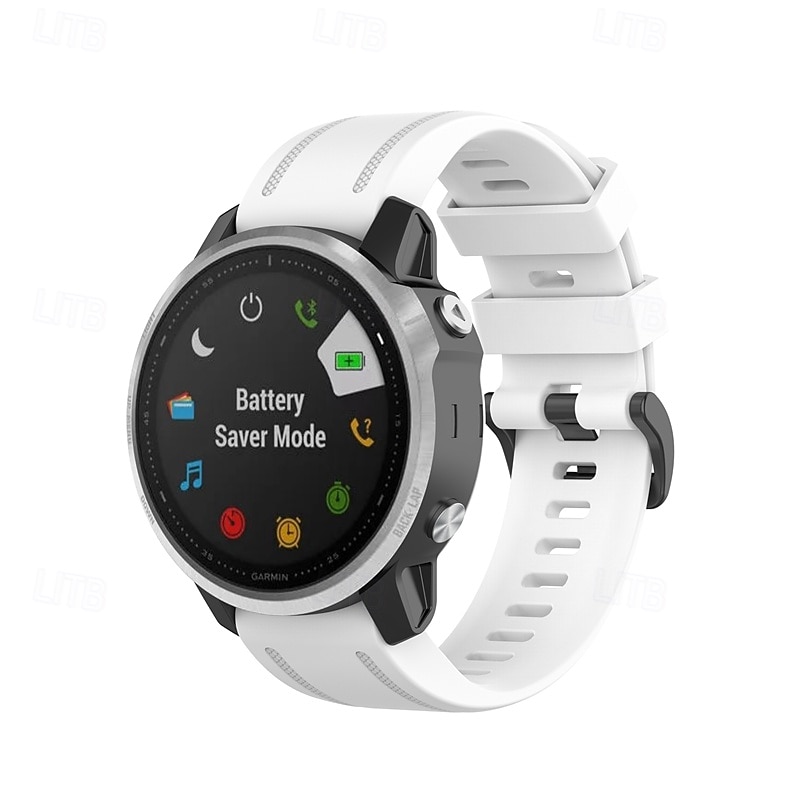 Watch Band for Garmin Fenix 8 43mm 7S Pro 6S 5S Plus Epix Pro 42mm Approach S70 42mm Instinct 2S Descent Mk2S D2 Delta S 20mm Silicone Replacement  Strap Adjustable Sport Band Wristband2