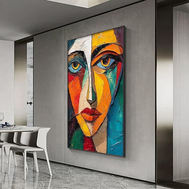 Pablo Picasso style  painting Handmade Pablo Picasso Women Abstract Canvas Art oil Painting handmade firgure oil painting for Living Room Bedroom Home Decor pattle knife girl painting Wall paintings2