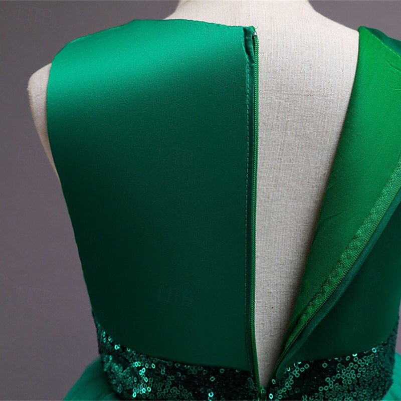 Kids Girls' Party Dress Solid Color Sleeveless Performance Birthday Mesh Beautiful Sweet Polyester Asymmetrical Party Dress Swing Dress A Line Dress Summer 4-12 Years White Pink Red4